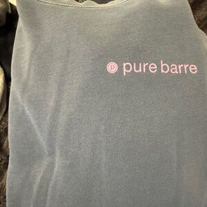 Pure Barre Slate Sweatshirt with Pink Logo